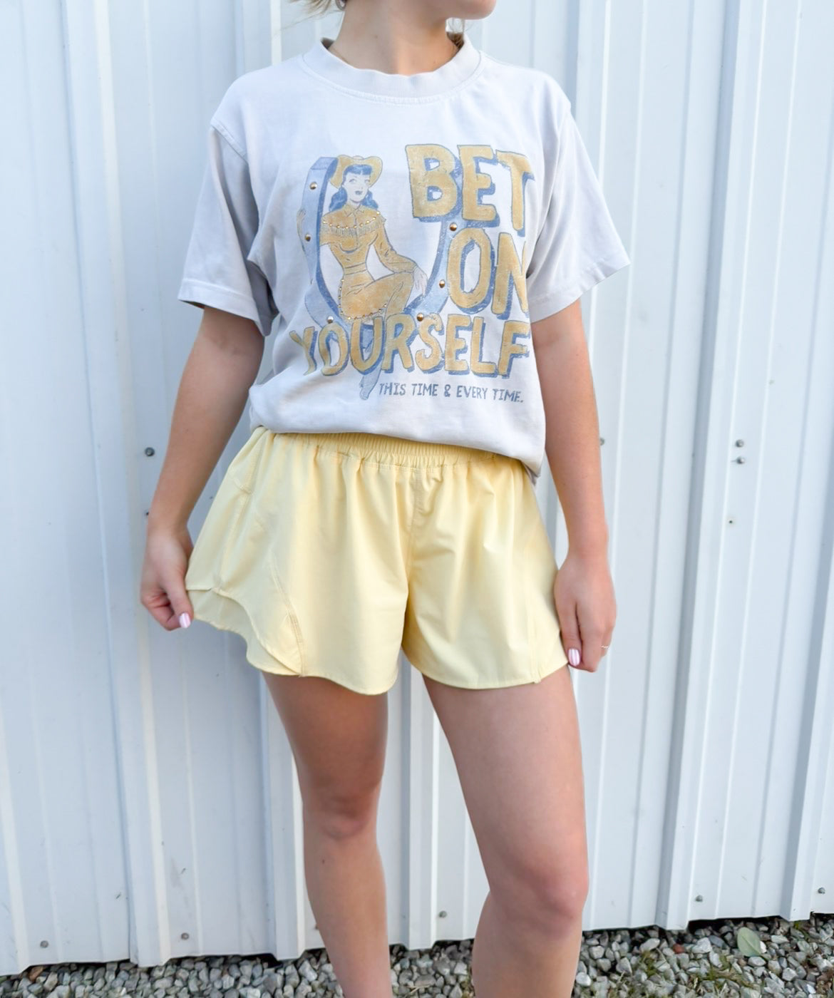 Yellow Flutter Shorts