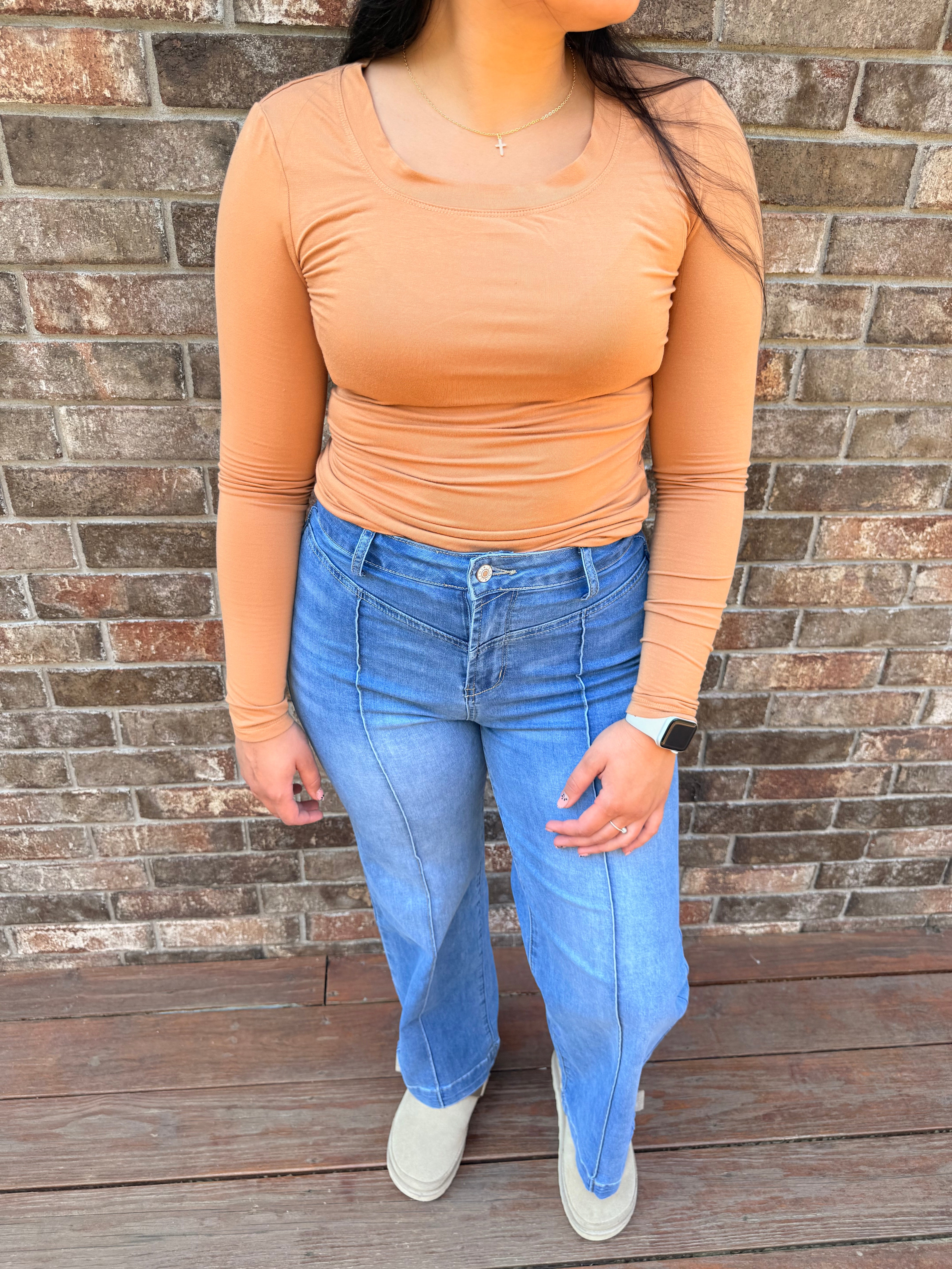 Straight Leg High Rise Jeans