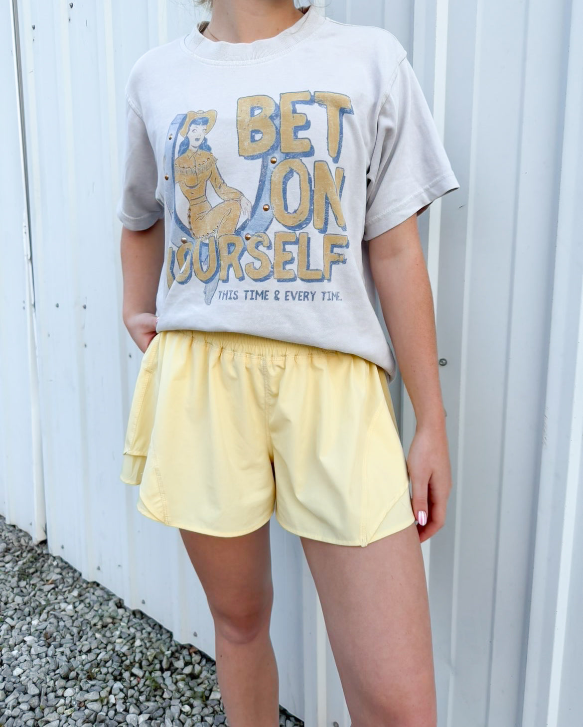 Yellow Flutter Shorts